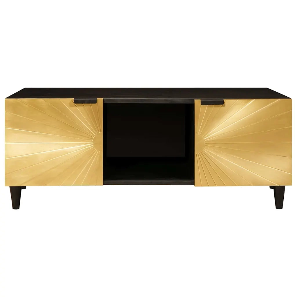 vidaXL Tavolino da salotto Nero e Oro 100 x 54 x 40 cm