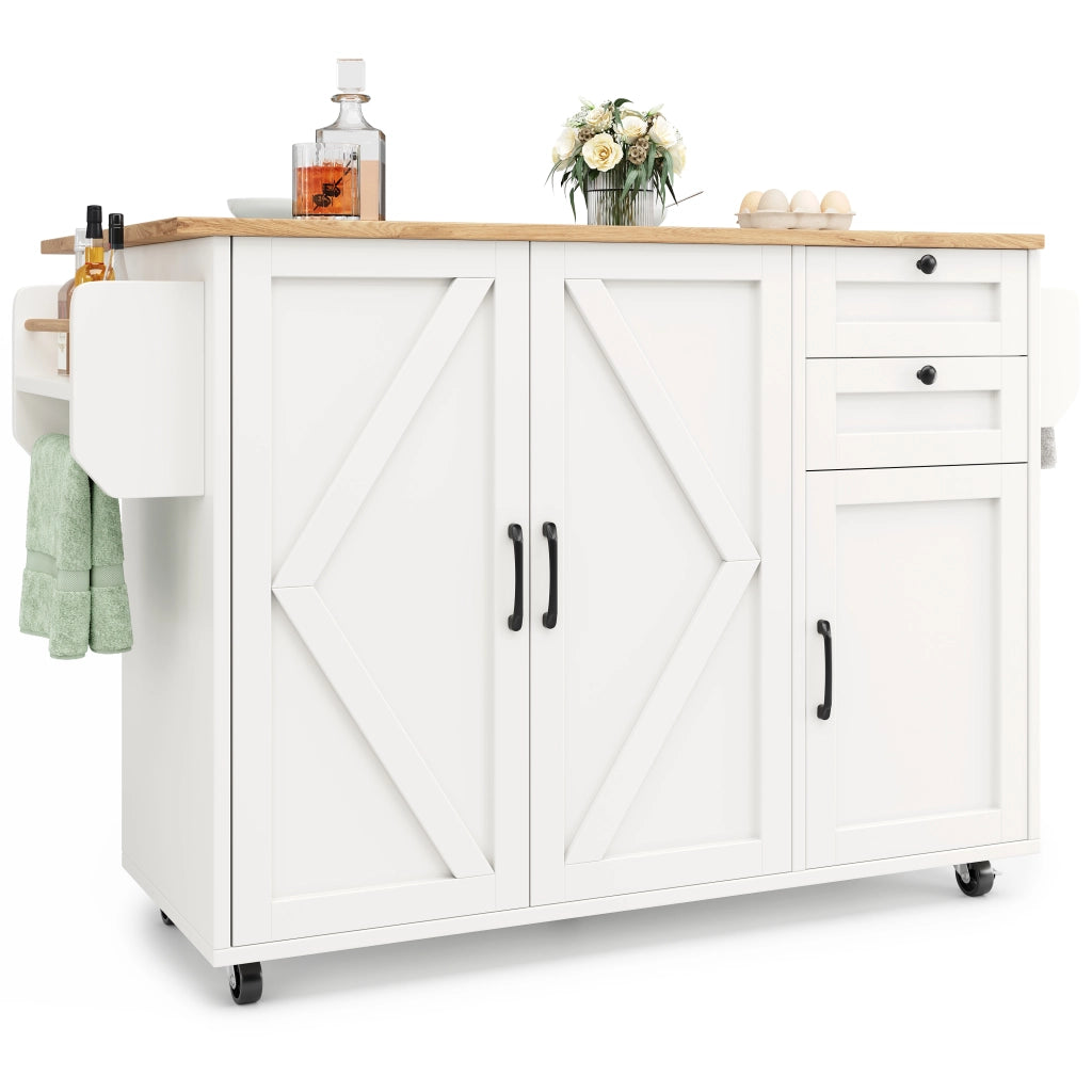 Tavolo da Pranzo Multifunzionale con Ripiani e Vano Contenitore ¨C MINIMAL ¨C Bianco, Effetto Legno