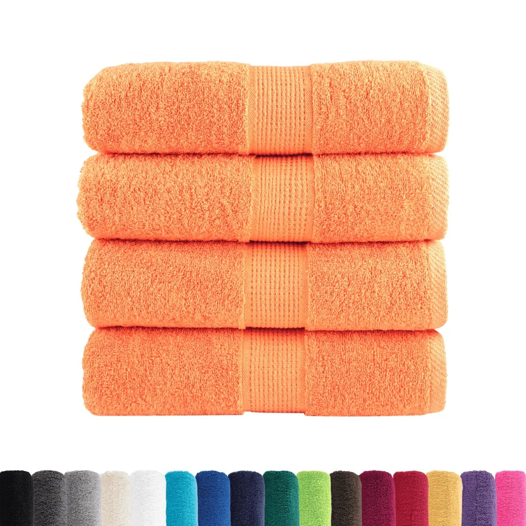 Asciugamani Ospiti SOLUND 4pz Arancioni 30x50 cm 600 gsm 137375