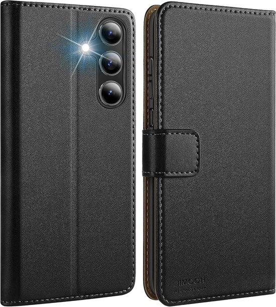 Custodia Premium MagFlip per Samsung Galaxy A35 5G - Borsa in pelle - Inclinabile - Nero - Calzini di alta qualità per smartphone