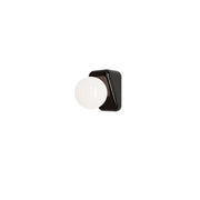 Applique Vintage Flip Ceramica Nera Vetro Opalino 1 Luce G9