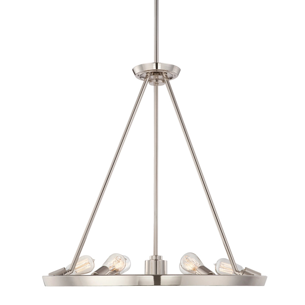 Lampadario moderno Theater Row argento imperiale 6xE27 Quoizel