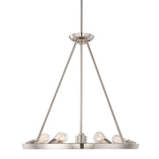 Lampadario moderno Theater Row argento imperiale 6xE27 Quoizel
