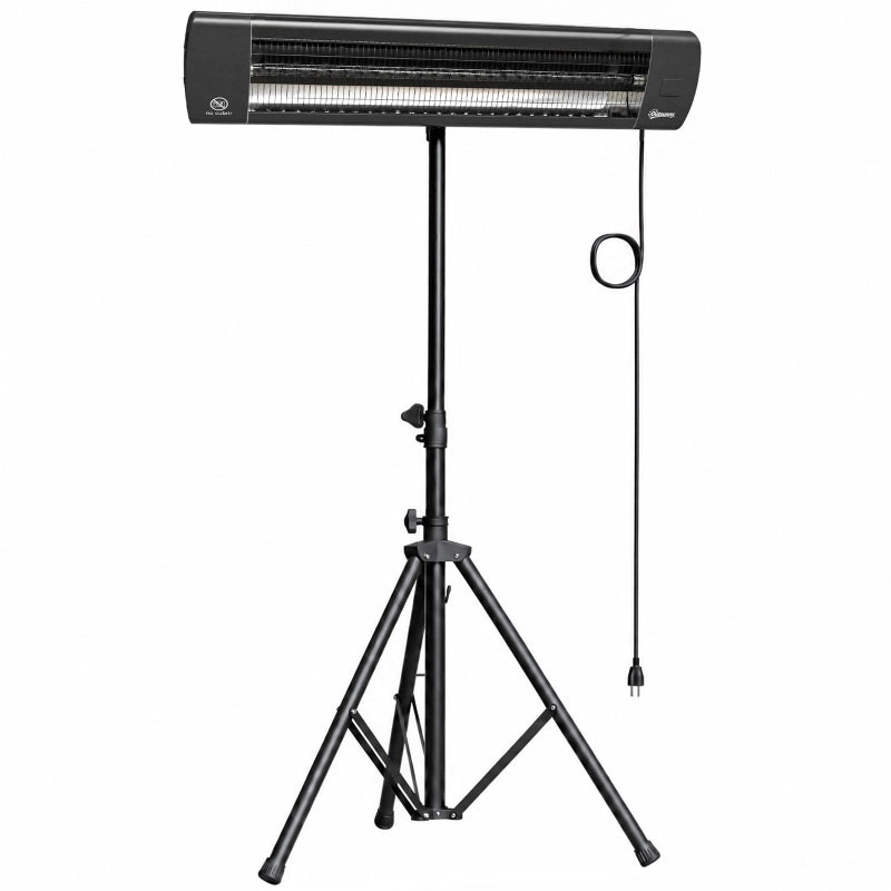 Stufa a infrarossi 2500 W in carbonio; touch e telecomando; 3 livelli; altezza regolabile 1;13-1;8 m; nero