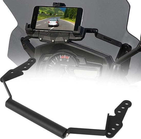 Supporto per telefono per motocicletta con alta resistenza - Adatto per Suzuki V-Strom DL1000 dal 2014 al 2019 - In alluminio - Duraturo - Stabilità e visibilità - Supporto per telefono per motocicletta