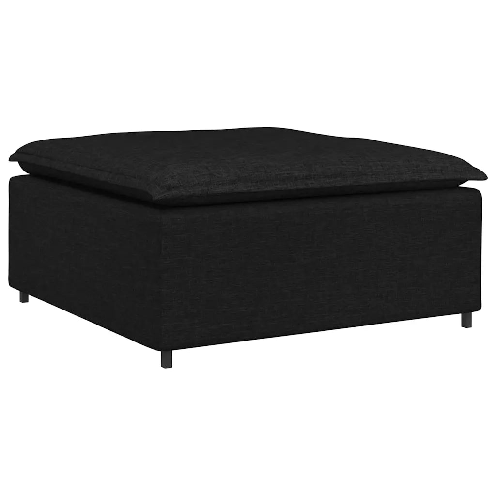 Divano Modulare Poggiapiedi Modulo Nero 100x100x48 cm