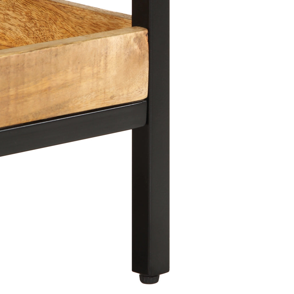 Tavolino 45x45x45 cm Legno Massello di Mango Grezzo