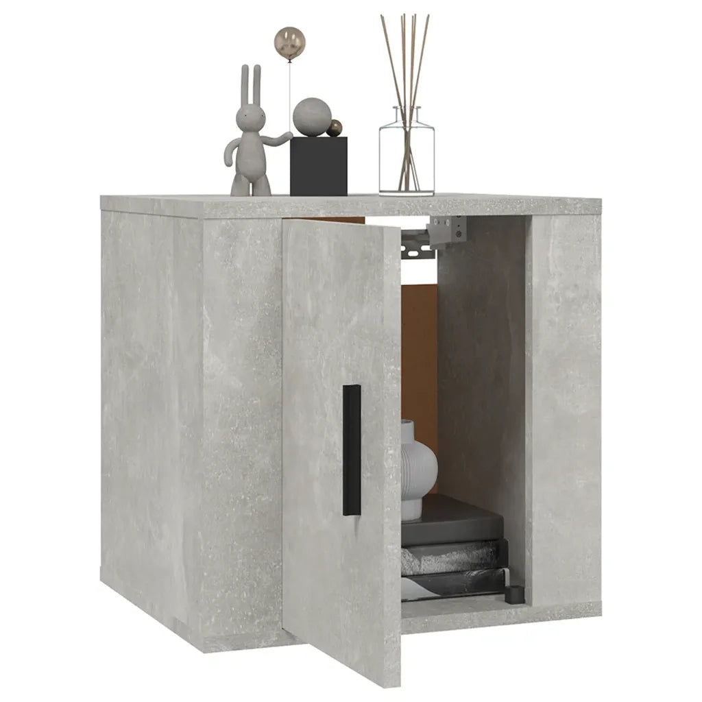 Mobile Porta TV a Parete Grigio Cemento 40x34,5x40 cm 816648