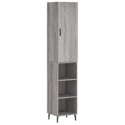 Buffet credenza cassettiera armadio mobile contenitore organizer cucina soggiorno salotto rovere Sonoma alto 34,5 x 34 x 180 cm legno ingegnerizzato grigio 02_0035202