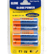Trade Shop - 4 Batterie Stilo Aa Ricaricabili Da 4800 Mah Ni-mh Pile Confezione Battery -