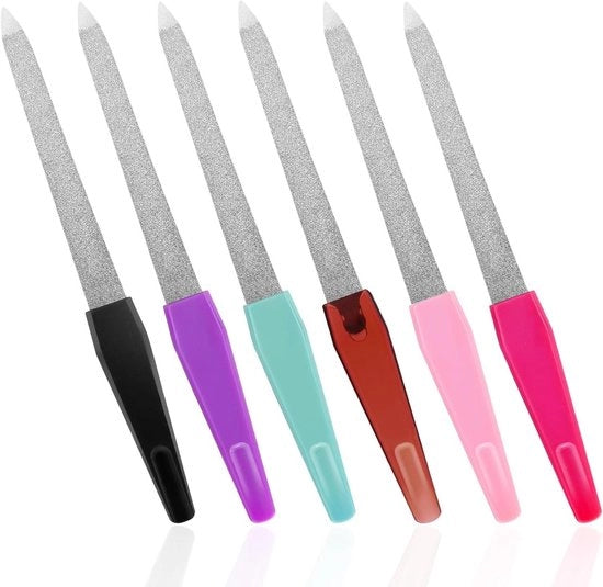 Set di 6 viti metalliche con punta affilata, manico antiscivolo - Inox - Professionale - Viti diamantate per unghie dei pollici e dei piedi - Uomo e donna - Cura unghie - Set di 6 pezzi.