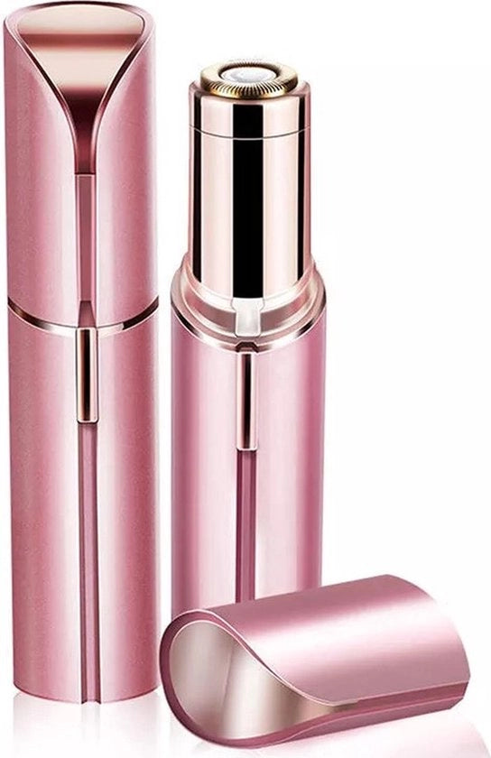 Rimozione del pelo del viso - Apparecchio elettrico per donne - Rimosso senza dolore del pelo del viso - Ricaricabile via USB - Design compattibile rosso - 1 pezzo - per il viso, collo e mento