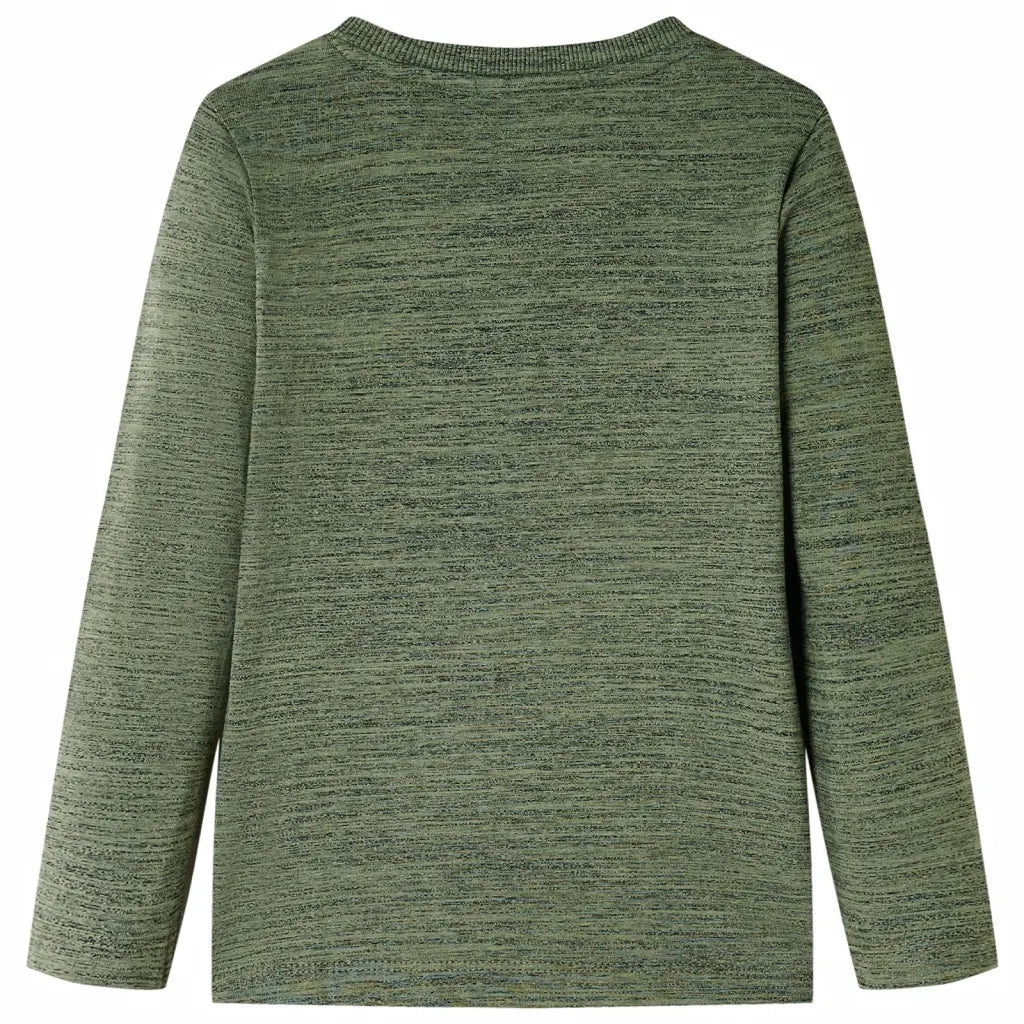 Maglietta per Bambini Maniche Lunghe Cachi MÃ©lange 116