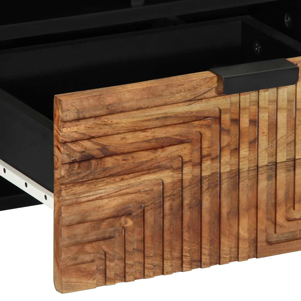 Mobile TV-Credenza per TV Legno di Acacia Massello 100 x 33,5 x 46 cm 761116
