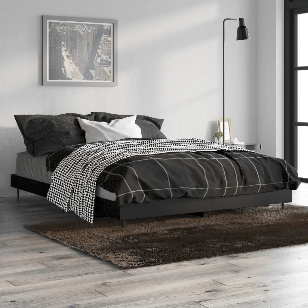 Giroletto Nero 135x190 cm in Legno Multistrato 832286