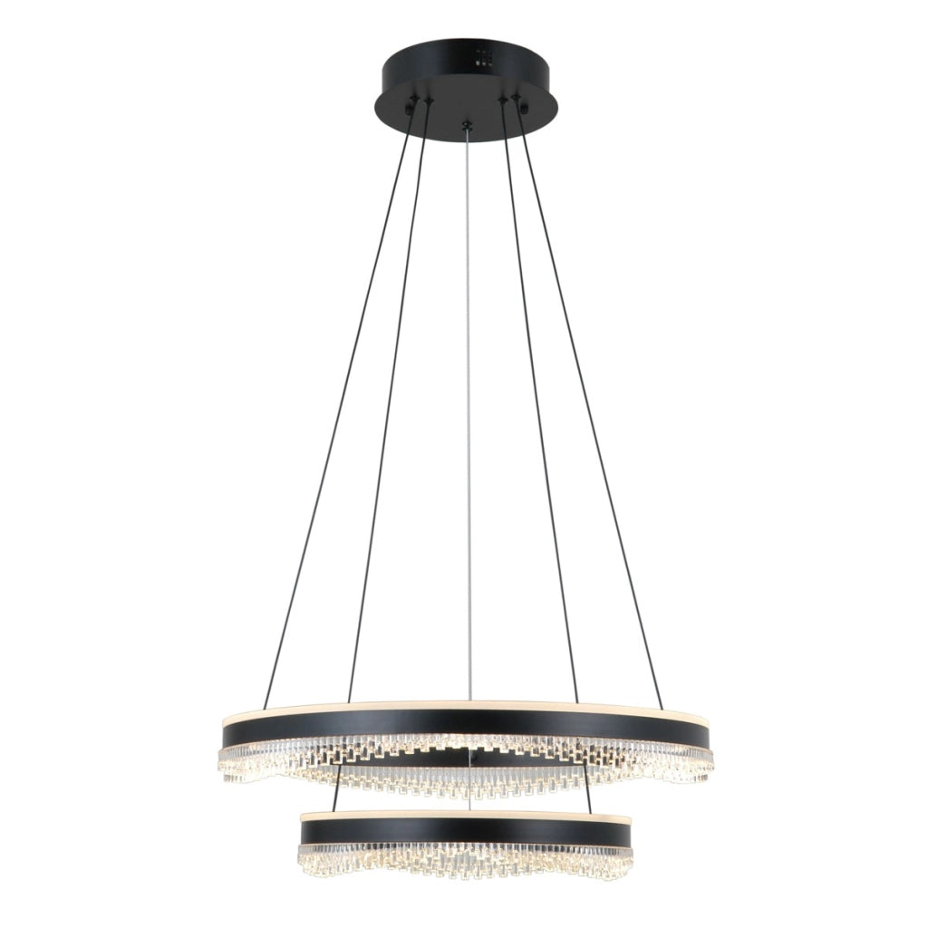 Lampada sospesa LED Morte Italux nera 70W