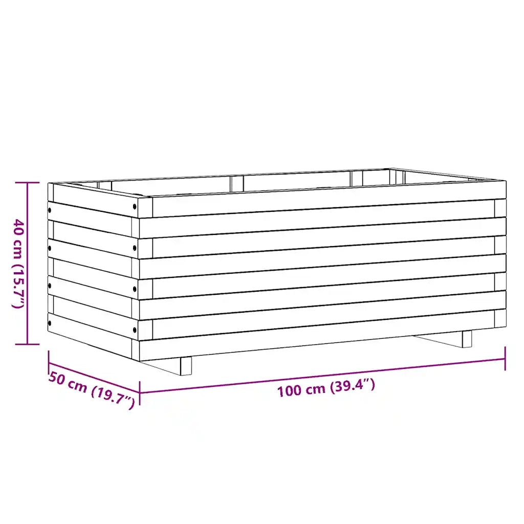 Letto Rialzato 100x50x40 cm in Legno Rettangolare 41660