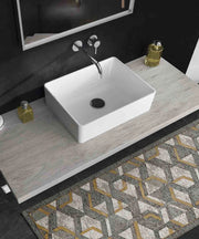 Tappeto HYPNOTIC grigio oro cm.55x190 moderno geometrico multiuso lavabile antiscivolo