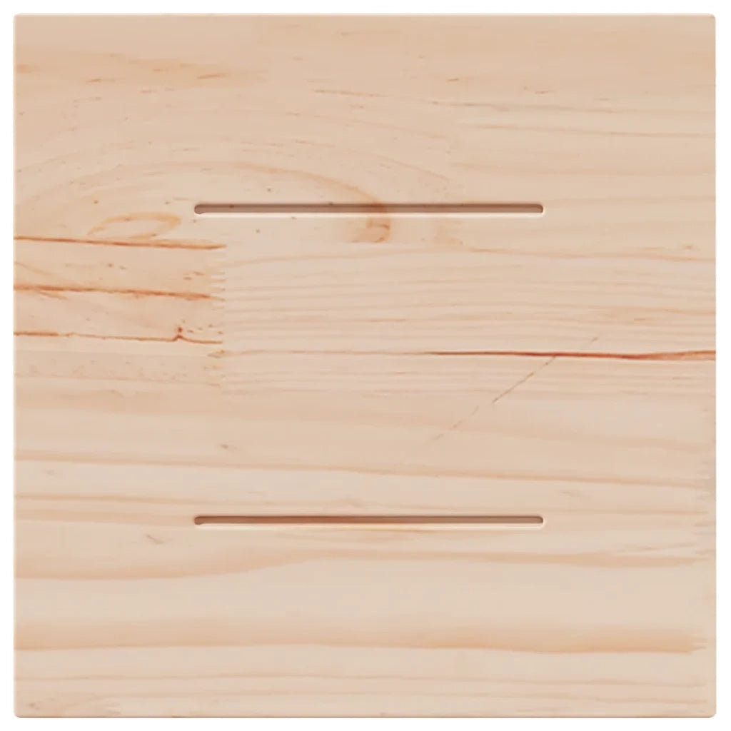 Piano Tavolo Bianco 40x40x2,5cm Legno Massello di Pino Quadrato 824371
