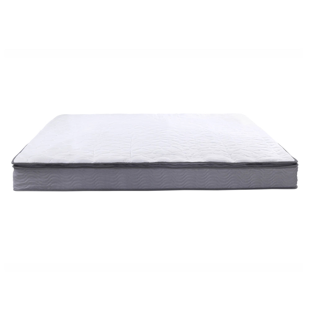 Materasso a molle insacchettate bianco con tessuto grigio matrimoniale 140 x 200 cm medio Firm