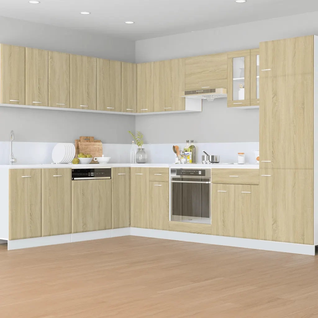vidaXL Mobile per Frigo “Lyon” Rovere Sonoma 60x57x207 cm