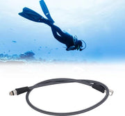 Accessorio di sicurezza a fibra di carbonio - alta pressione - misurazione della pressione precisa - lunghezza 80 cm - 7/16-20UNF connessione a vite