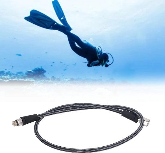 Accessorio di sicurezza a fibra di carbonio - alta pressione - misurazione della pressione precisa - lunghezza 80 cm - 7/16-20UNF connessione a vite