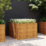 Fioriera Rialzata da Giardino 100x100x69 cm in Acciaio Corten 152002