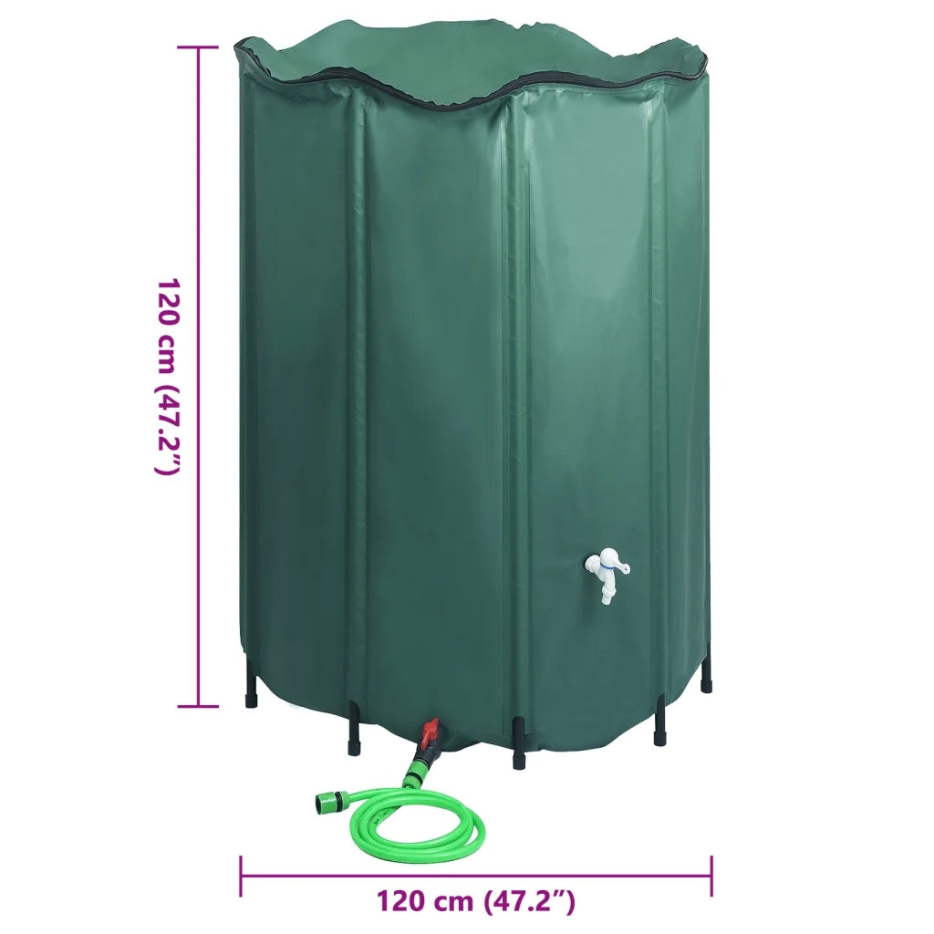 Serbatoio per Acqua Piovana Pieghevole con Rubinetto 1350 L CFW3024888