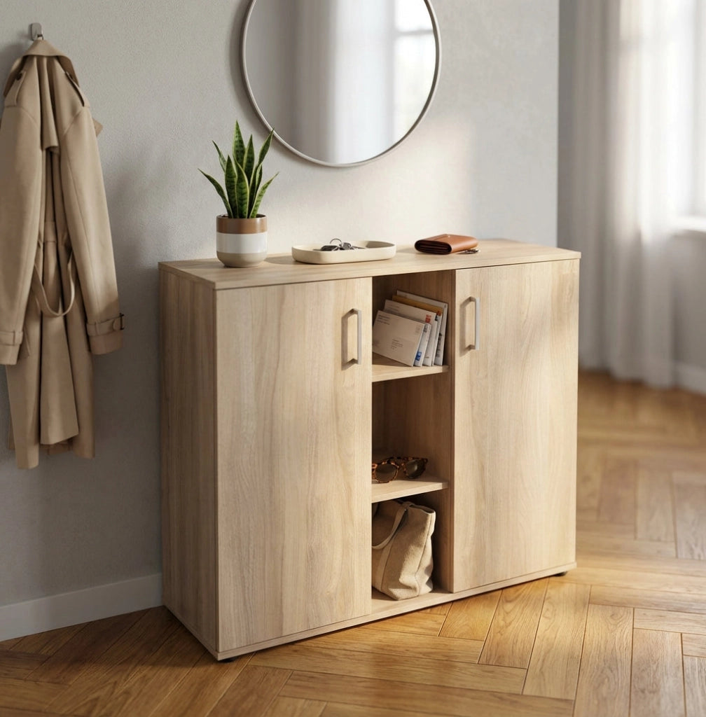 Mobile Ingresso Moderno in Legno Composito cm 102x35x87 - ZANDER