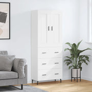 vidaXL Credenza Bianca 69,5x34x180 cm in Legno Multistrato
