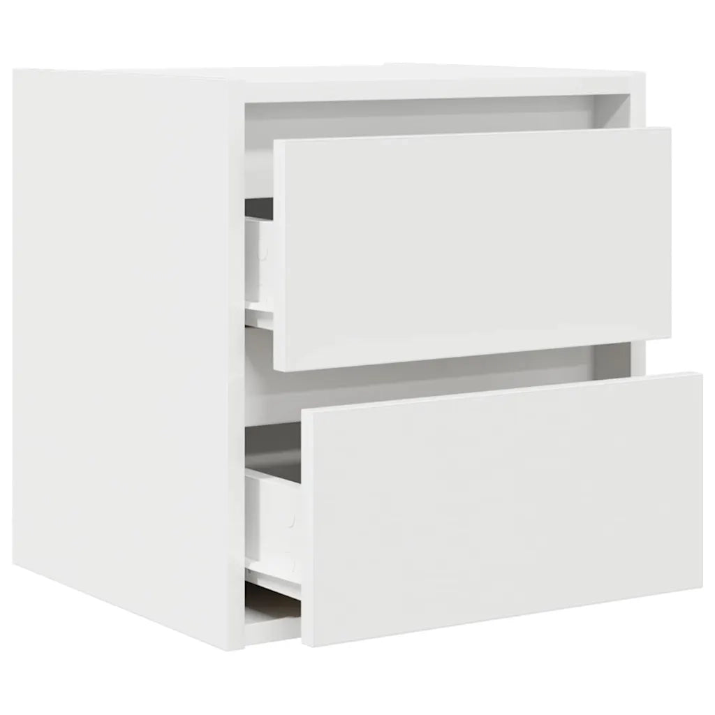 Comodini a Muro 2 pz-Set di 2 Tavolino da notte Bianchi 38x34x40 cm 992301
