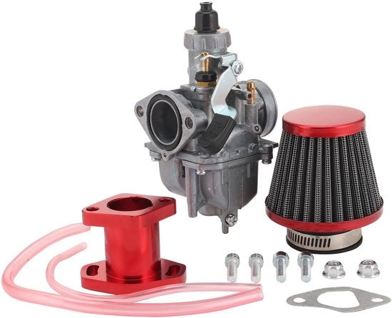 Sostituzione Carburatore per 196cc/212cc - Filtro d'Aria - Filtro del Carburante - Guaina di Acciaio - Bocchetta di Ingresso - Gomme - Carburatore Motore