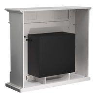 Camino a Bioetanolo da Pavimento 121x38x108 cm Truman Bianco Effetto Marmo