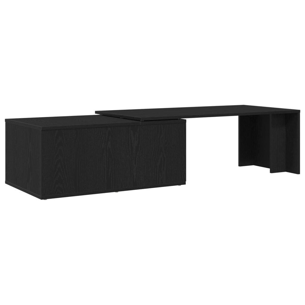 Tavolino da caffÃ¨  Nero Rovere 150x50x35 cm in Legno Ingegnerizzato