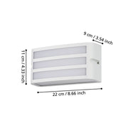 Applique Esterno Contemporanea Camarda Alluminio E Policarbonato Bianco Led