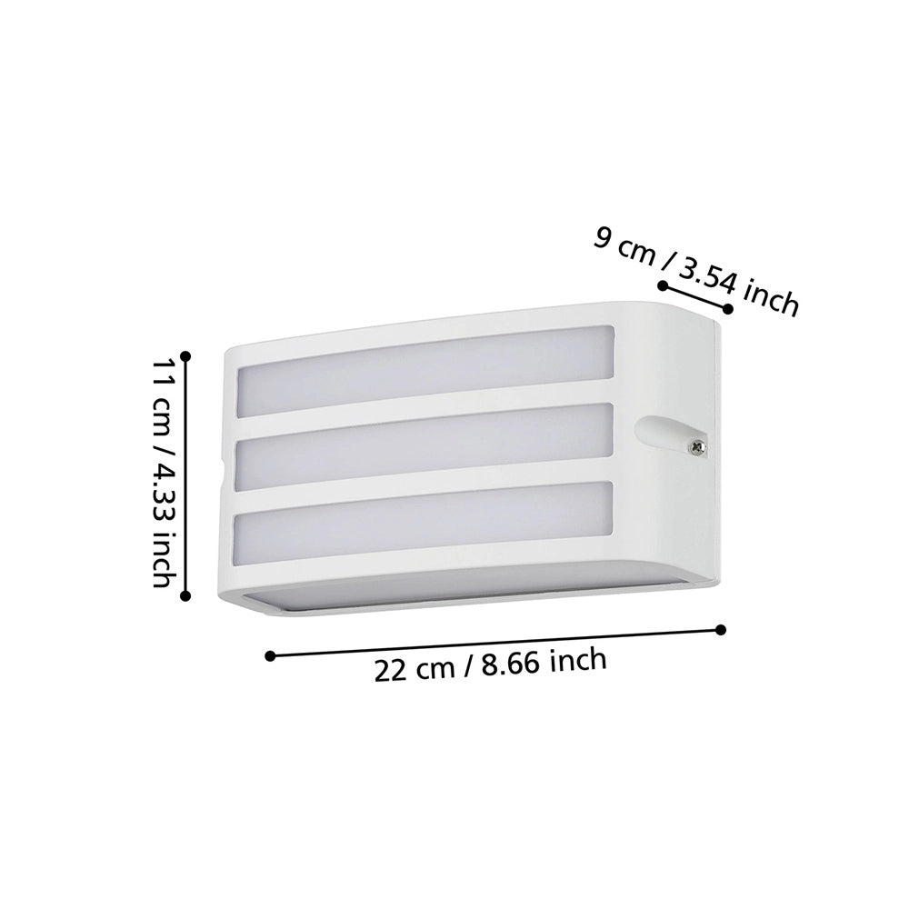 Applique Esterno Contemporanea Camarda Alluminio E Policarbonato Bianco Led