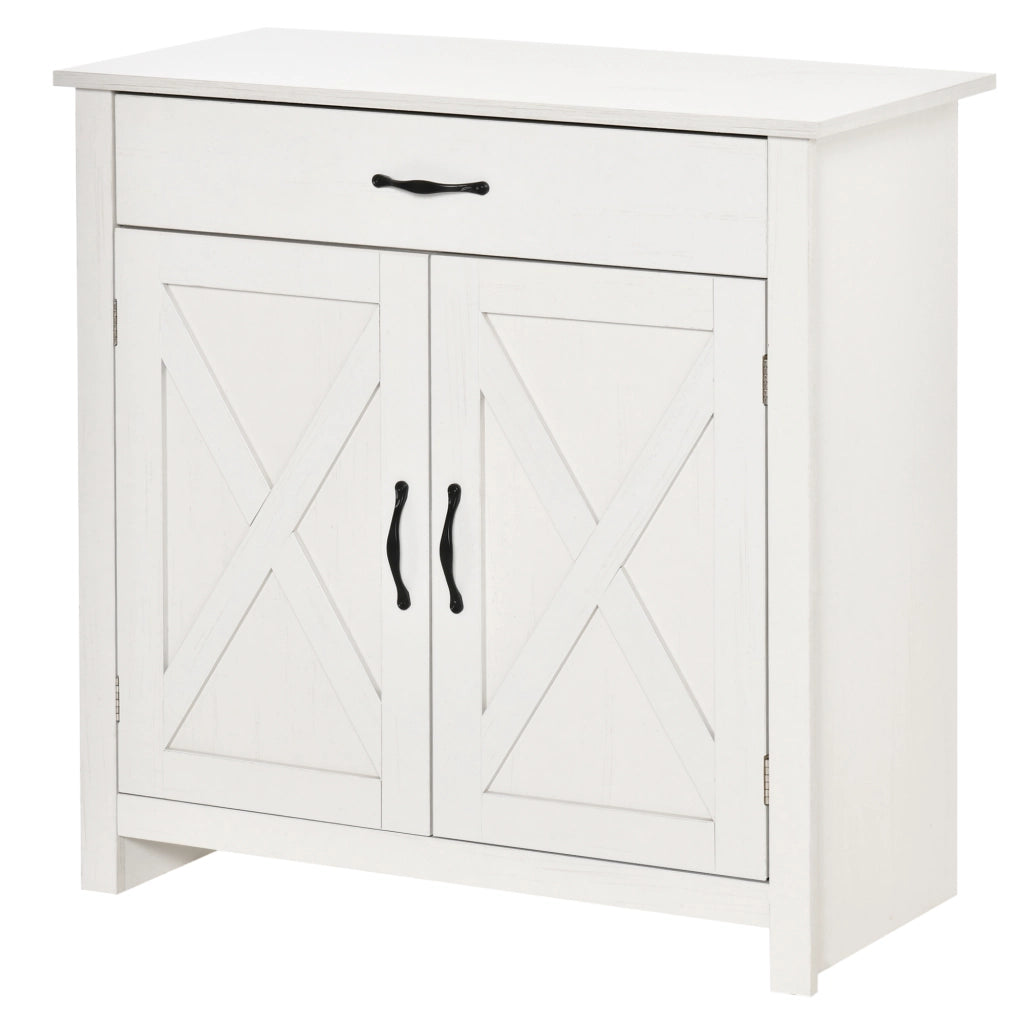 Buffet ¨C zephmum ¨C 2 porte grange, cassetto, bianco, 80x39.7x80 cm
