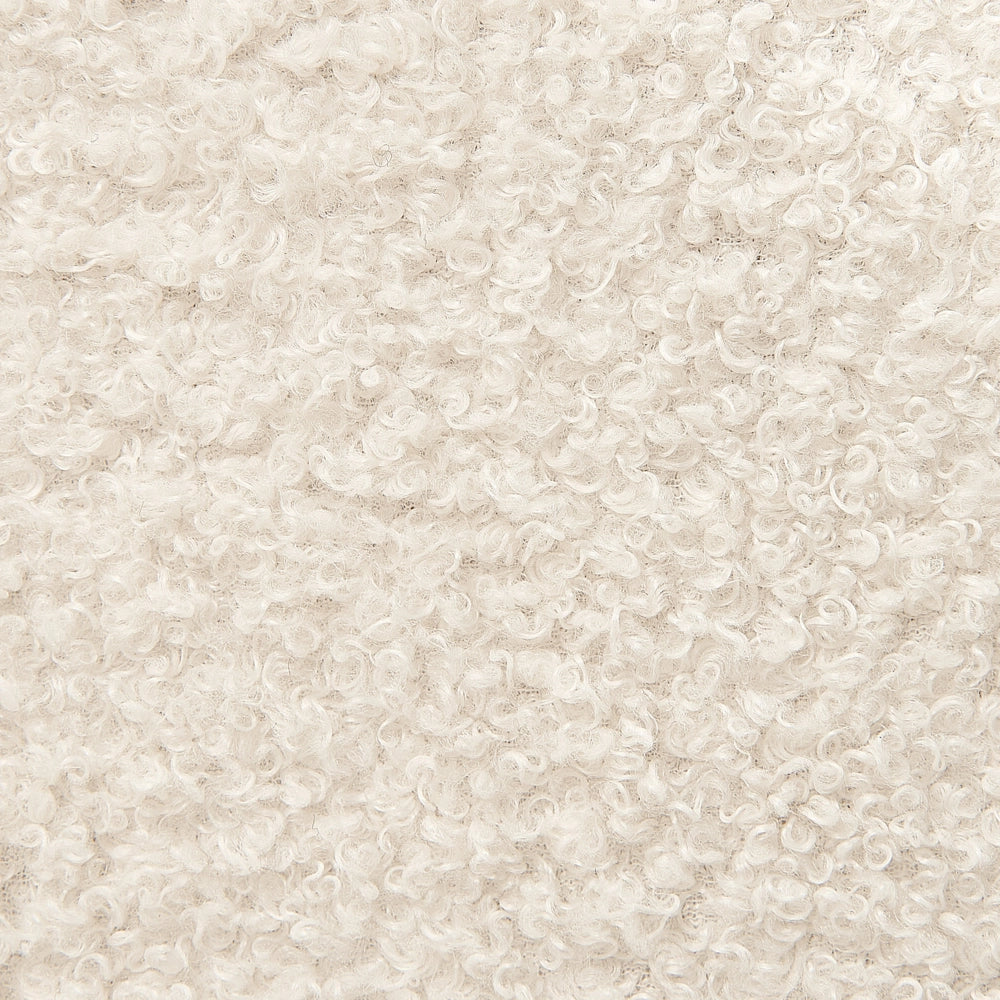Comodino Boucle bianco sporco gambe in metallo nero con 2 cassetti portaoggetti Comodino