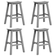 Set Bar da Giardino 4 pz | Set Salotto da Giardino Grigio chiaro HDPE
