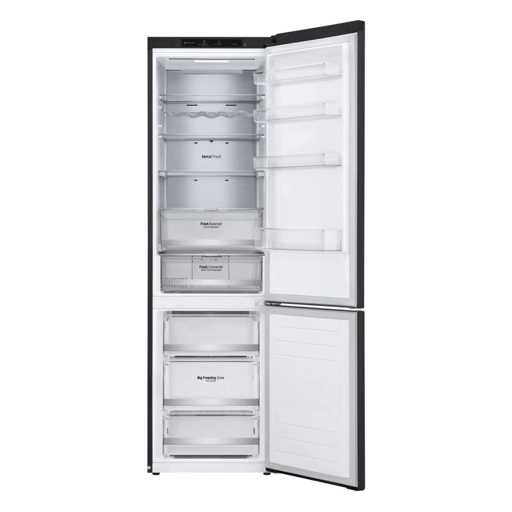 LG GBB72MCVBN Frigorifero combinato, Classe B, 384L, MetalFresh, Wine Rack, No frost, Nero