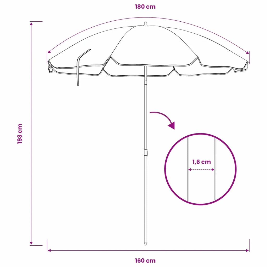 Ombrello da giardino-Ombrellone da spiaggia Poliestere 170T Mimetico