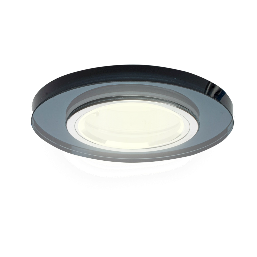 Faretto incasso tondo GU10 35W nero/cromo Eko-Light