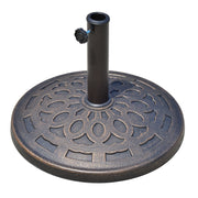 Base per Ombrellone 12kg in Resina ¦µ48.5x34cm per Pali 38-48mm Bronzo