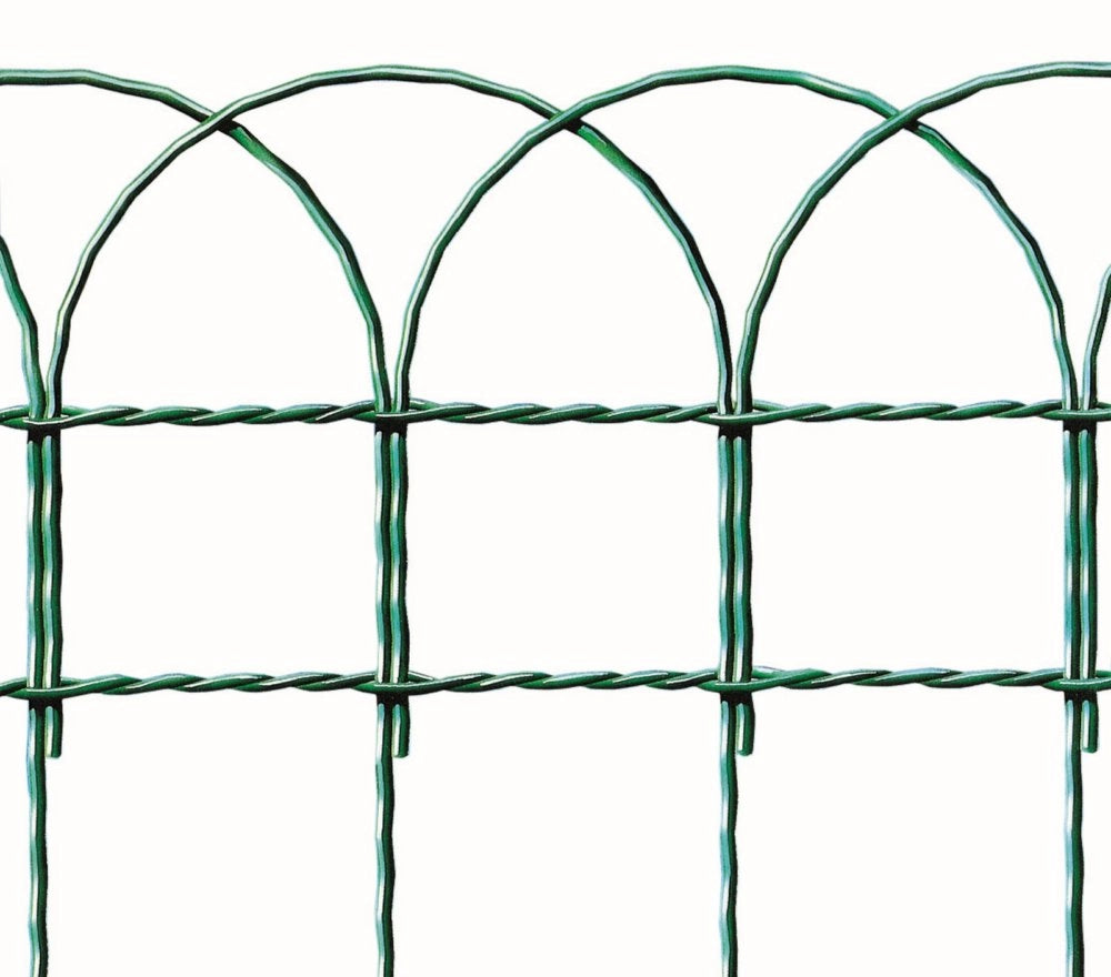 1rotolo rete recinzione in acciaio zincato plastificato ornamentale h40 cm 25 mt cod:ferx.32178.s