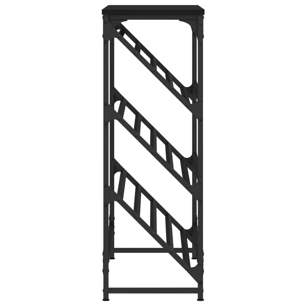Scarpiera-Scaffale per scarpe Nera 90x30x85 cm in Legno Multistrato