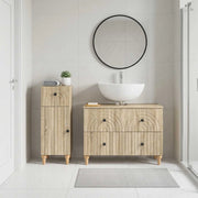 Set di Armadi da Bagno da 2 Pezzi ALKMAAR Rovere Sonoma 3417668