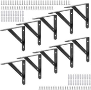 Supporto a Lame per Libreria, 10 pezzi, 20 cm, Struttura a Treccia in Acciaio con Viti, Supporto per Lamiere per Libreria o Cassetta