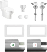 Sostegno universale per WC con chiusura morbida da installare in seguito, maniglie in ABS sostitutive