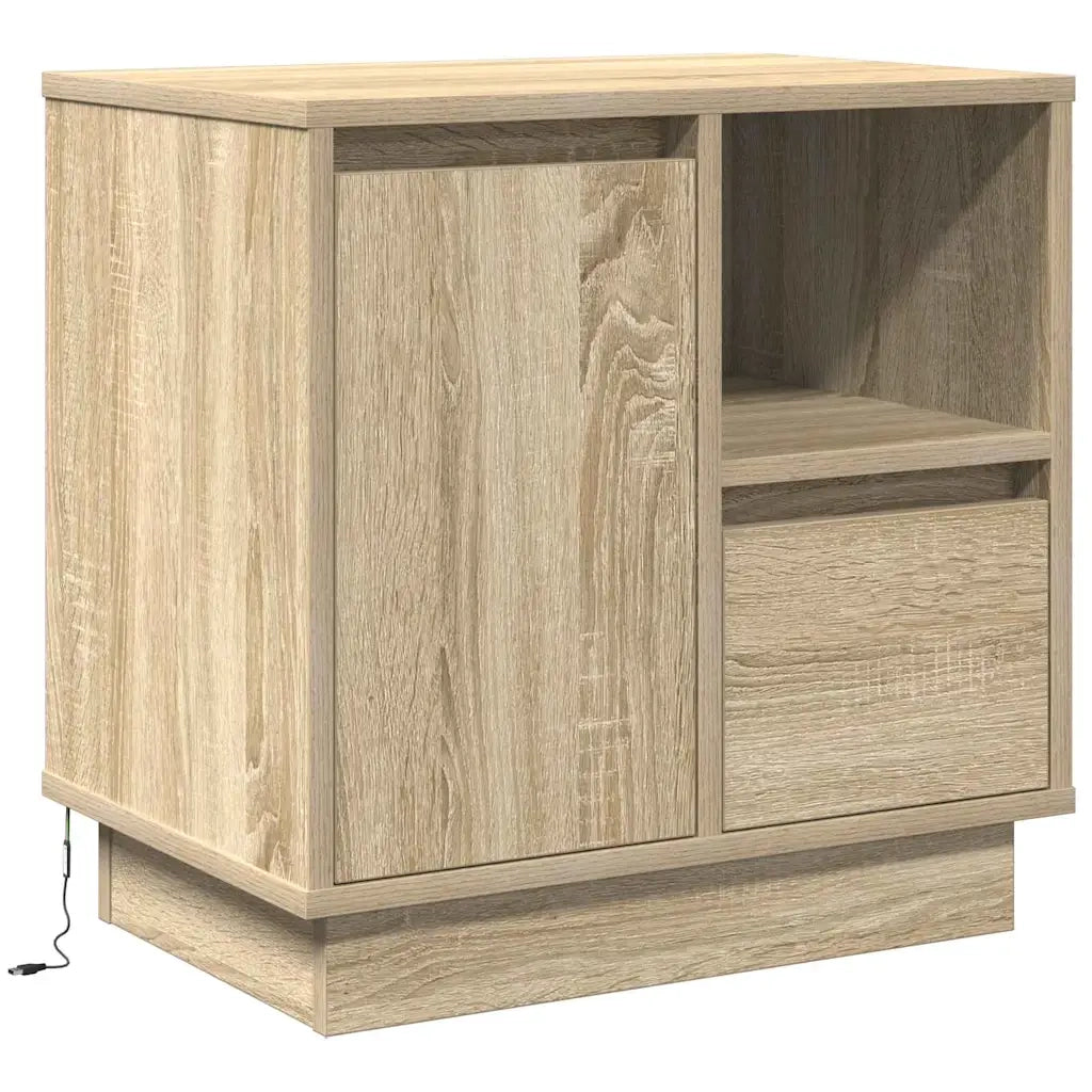 Set di 2 Comodini | Armadio da Notte | Mobiletto da notte Rovere Sonoma 50 x 34,5 x 50 cm.